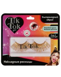 Накладные ресницы золотые TIK TOK GIRL в кор.6*24шт