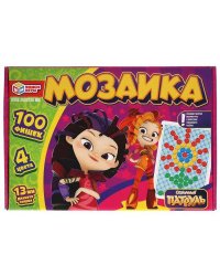 Сказочный патруль. Мозаика пластиковая. 100 фишек.4 цвета. Поле 280х200мм в кор Умные игры в кор16шт
