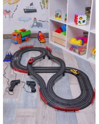 Автотрек(длина 4,4м.) "СКОРОСТНОЙ ПУТЬ-6"(120*100CM,2маш,сист.пит 2в1 адаптер в компл) (Арт. A49-8A)
