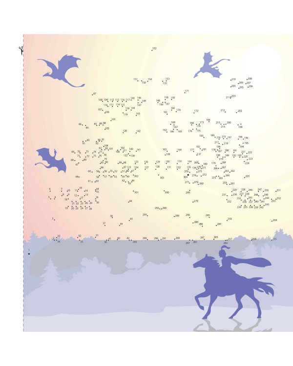 Волшебный мир. Раскрась наклейками, по номерам, по пикселям, обведи по точкам