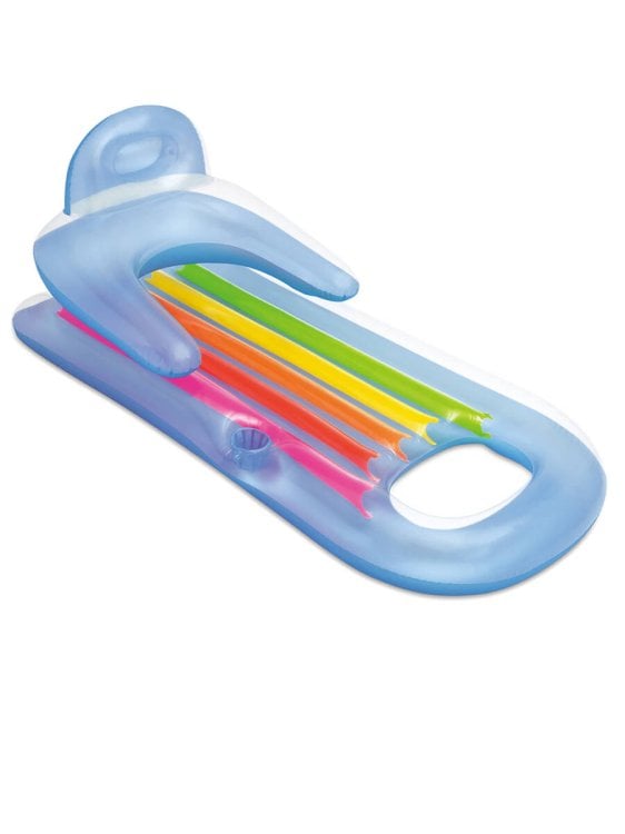 Матрас надувной для плавания 160x85 см. Софа овальная с подстаканником  INTEX. Арт. 58802NP