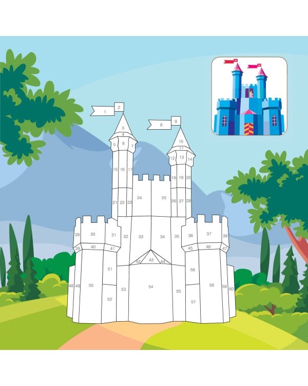 Волшебный мир. Раскрась наклейками, по номерам, по пикселям, обведи по точкам