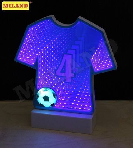 Зеркальные светильники (MILAND) Зеркальный 3D светильник Футболка, синий свет УД-9722