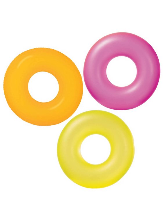 Круг надувной для плавания 91 см. Неоновый холод INTEX (3 вида). Арт. 59262NP