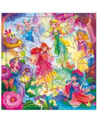 Пазл фигурный на подложке. 45 деталей. Лесные феи. 30х30,5 см. ГЕОДОМ