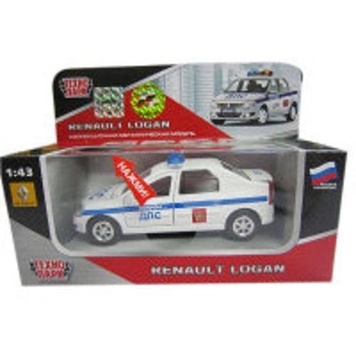"ТЕХНОПАРК" (игрушки для мальчиков) (Умка) МАШИНА "ТЕХНОПАРК" МЕТАЛЛ. ИНЕРЦ. RENAULT LOGAN ДПС 1:43, СВЕТ+ЗВУК В КОР. в кор.2*24шт