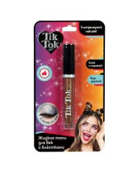 Жидкие тени для век с блестками, золотые TIK TOK GIRL в кор.48*12шт