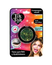 Тени для век с блестками, зеленые TIK TOK GIRL в кор.24*12шт