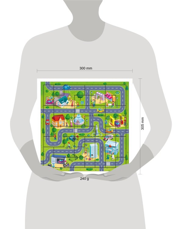 Головоломка с дополненной реальностью. 23 детали. Город. 30х30,5 см. ГЕОДОМ