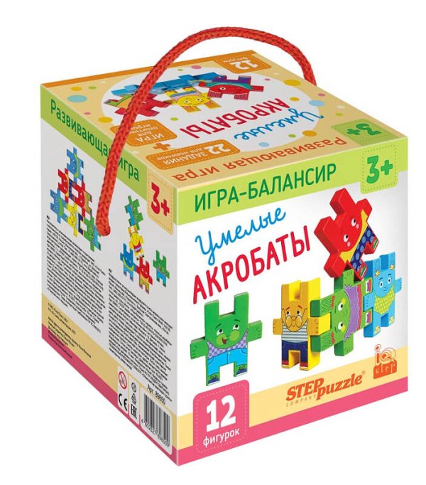 Игры дерево (STEPpazzle) Развивающая игра "Умелые акробаты" (Игра-балансир) (IQ step)