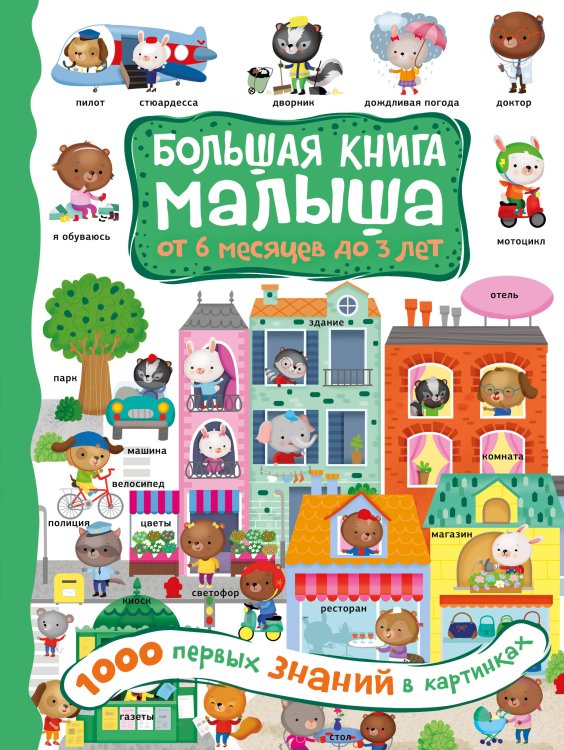 Большая книга малыша: от 6 месяцев до 3 лет 1000 первых знаний в картинках
