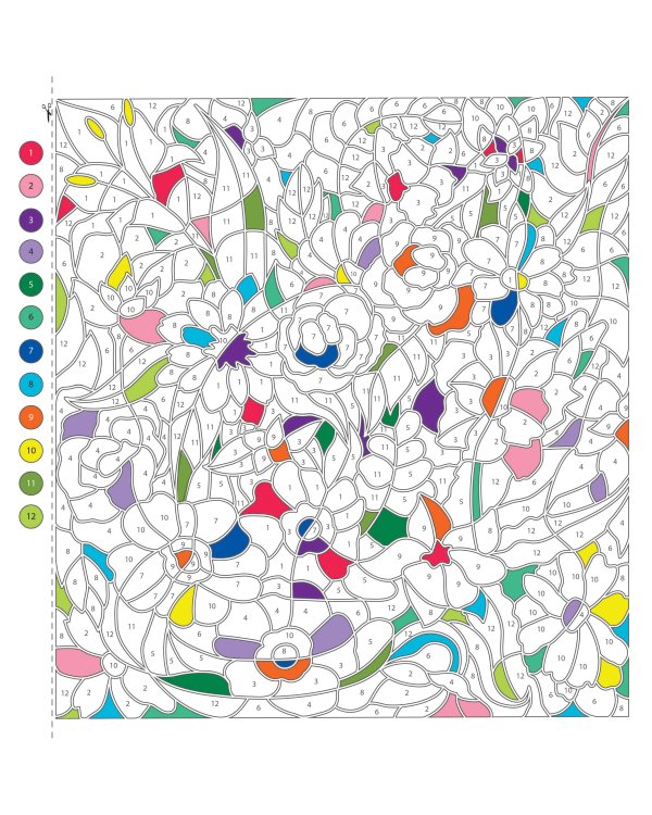 Цветовая симфония. Раскрась наклейками, по номерам, по пикселям, обведи по точкам