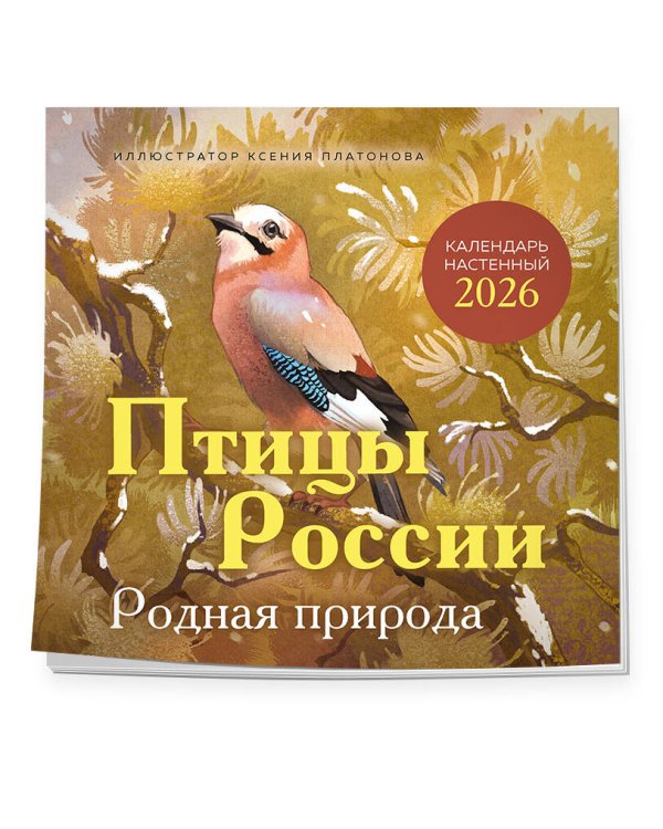 Птицы России. Родная природа. Календарь настенный на 2026 год (300х300 мм)