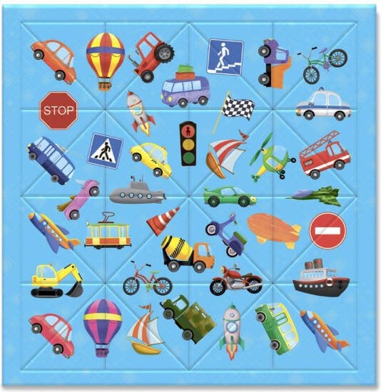 Головоломка с дополненной реальностью. 32 детали. Транспорт. 30х30,5 см. ГЕОДОМ
