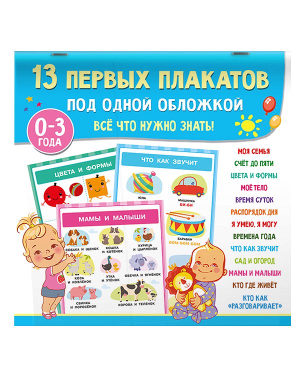 13 первых плакатов под одной обложкой. Всё что нужно знать. 0—3 года