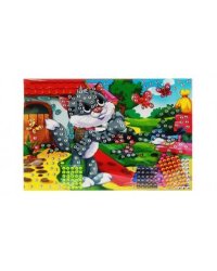 МОЗАИКА ИЗ СТРАЗ. КОТЕНОК (Арт. М-7322)