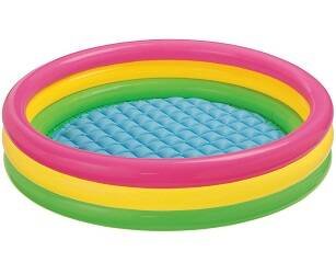 Бассейн надувной 147x33 см. Трехцветный с надувным дном INTEX. Арт. 57422NP