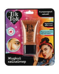 Хайлайтер для лица жидкий цвет бежевый TIK TOK GIRL в кор.24*12шт