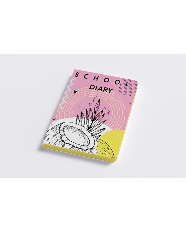 Дневник школьный. Тропики (А5, 48 л., печать по эко-коже)