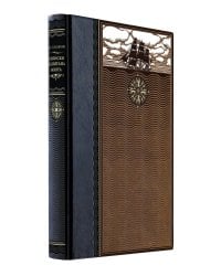 Записки капитана флота. Книга в коллекционном кожаном переплете ручной работы из двух видов кожи с окрашенным и золоченым обрезом. Роза ветров