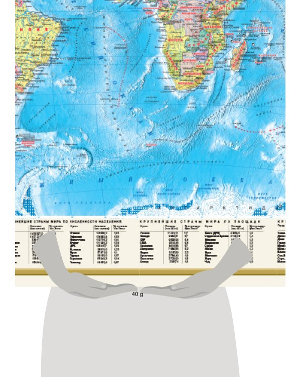 Политическая карта мира. Физическая карта мира А0 (в новых границах)