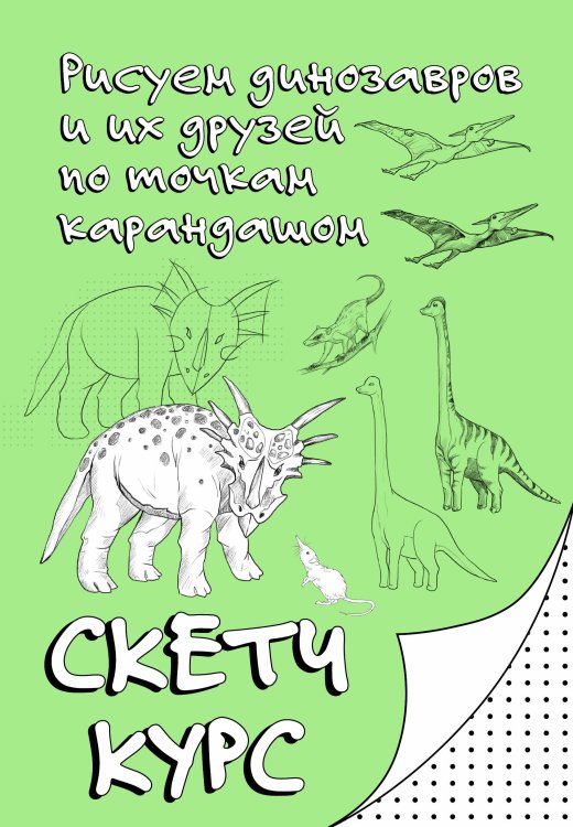 Рисуем по точкам. Скетчкурс Рисуем динозавров и их друзей по точкам. Скетчкурс