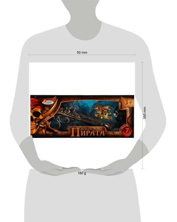 Набор пирата кор.35,5*15*4,5см ИГРАЕМ ВМЕСТЕ в кор.2*48шт