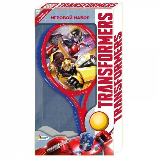 ИГРОВЫЕ НАБОРЫ С РАКЕТКАМИ (Умка) Набор для тенниса и бадминтона Трансформеры кор.18,5*3,5*34см ИГРАЕМ ВМЕСТЕ в кор.2*48шт