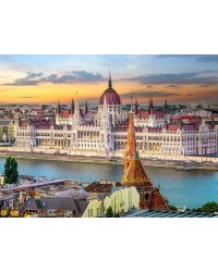 Алмаз мозаика (блест.) 30х40 см, с подр., с полн. заполн. ( цв.) Венгерский парламент.(Арт. AS34022)