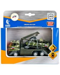 НАБОР "ТЕХНОПАРК" МАШИНА МЕТАЛЛ. ИНЕРЦ. КАМАЗ. ЭВАКУАТОР 12СМ + ТАНК Т-90 7,5СМ В КОР. в кор.2*24шт