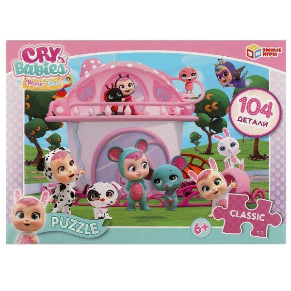 ПАЗЛЫ в коробке 104 детали (Умка) Cry babies. Пазл классический в коробке. 104 детали. Умные игры в кор.24шт
