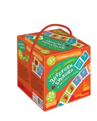 Развивающая игра "Зверушки, букашки и разные пташки. Круговое домино" (IQ step)