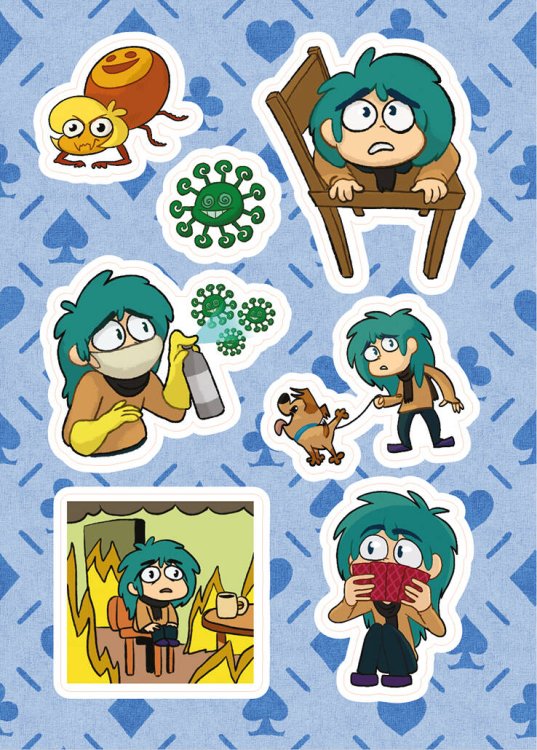 Комиксы студии «Феникс» Лист Стикеров "13 Карт. Зонтик. Земля Королей"