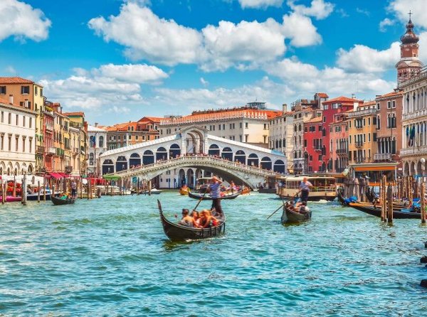 ГОРОД (Рыжий Кот) Алмаз мозаика блест.30х40 см, с подр.,с полн.заполн.цв.Яркая венеция в солнечный день.(Арт.AS34019)