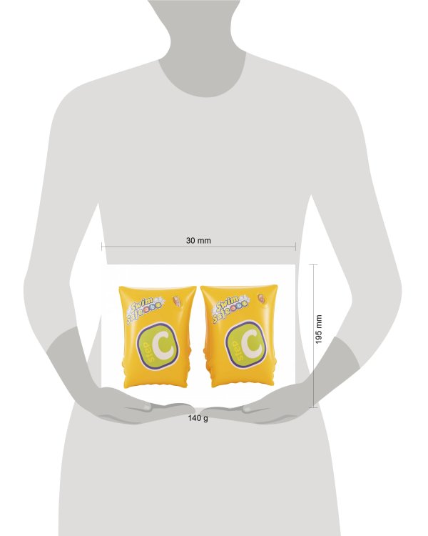 Нарукавники для плавания Swim Safe, ступень С 25 х 15 см Bestway (Арт. 32033)