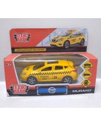 ТМ ТЕХНОПАРК. МАШИНА МЕТАЛЛ. NISSAN MURANO ТАКСИ 12СМ, ОТКРЫВ. ДВЕРИ, ИНЕРЦ. В РУСС КОР в кор.2*24шт