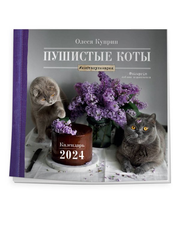 Пушистые коты. Календарь настенный на 2024 год (Олеся Куприн) (300х300 мм)