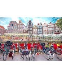 Алмаз мозаика (блест.) 30х40 см,с подр.,с полн.заполн.цв. Весенний Амстердам.( Арт. AS34020)