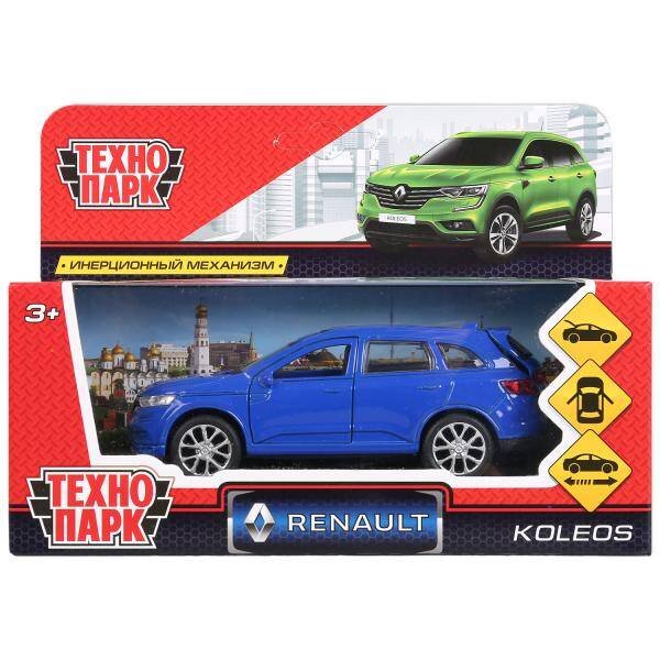 Машина металл RENAULT KOLEOS, длина 12см, открыв. двери, инерц, синий, в кор. Технопарк в кор.2*36шт