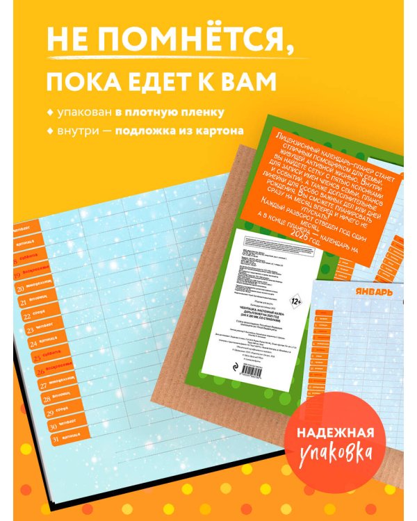 Чебурашка. Настенный календарь-планер на 2025 год (245х280 мм)