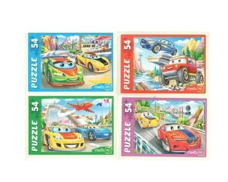 ПАЗЛЫ 54 элемента. Мир ярких машинок. Арт. П54-2111 кратно 32