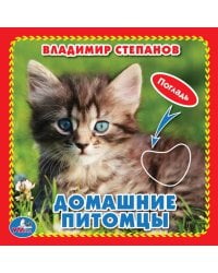 Домашние питомцы. М.Дружинина (Книжка-картонка с такт) 3 разворота 4 такт. эл-та в кор.144шт