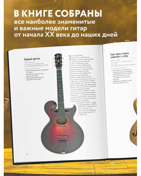 Гитары. Культовые модели от Cremona до Flying V (золотое тиснение + полусупер)