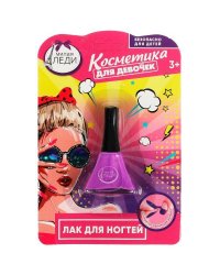 Косметика ДЛЯ ДЕВОЧЕК лак для ногтей, сиреневый МИЛАЯ ЛЕДИ в кор.2*180шт