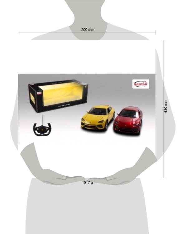 МАШИНА Р/У RASTAR LAMBOIGHINI URUS 1:14 СО СВЕТОМ, ЦВЕТ В АССОРТ. В КОР. в кор.6шт