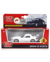 МАШИНА "ТЕХНОПАРК" МЕТАЛЛ. ИНЕРЦ. BMW Z-4 GT3, 1:38, ОТКРЫВ. ДВЕРИ В РУСС. КОР. в кор.2*36шт