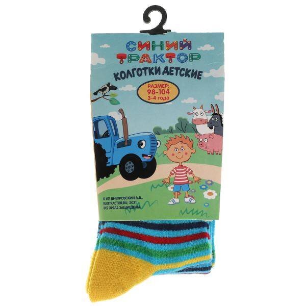 Колготки детские Синий ТРАКТОР для мальчика  р-р 98-104 в кор.15шт