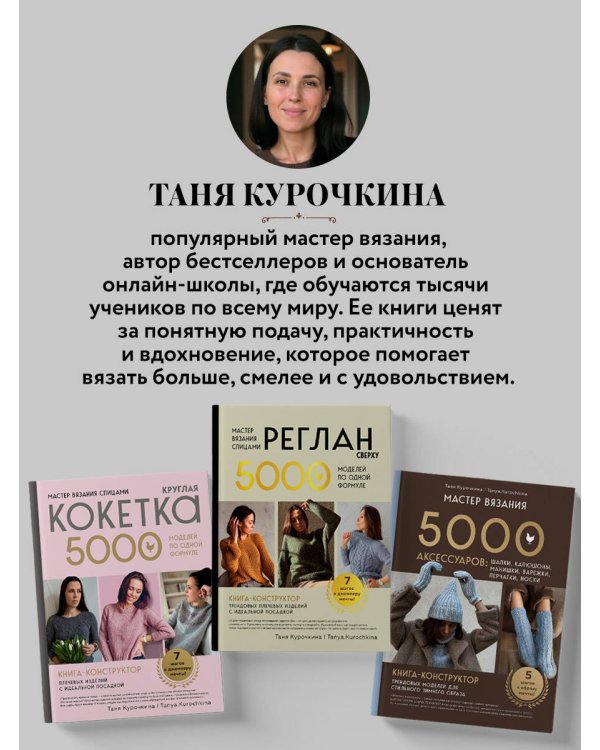 Дополнительное изображение книги «Вяжем круглую КОКЕТКУ. Техника, расчеты, дизайн, авторские проекты для вязания на спицах»