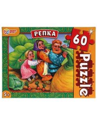 Репка. Пазлы классические в коробке. Пазл 60 деталей. Умные игры в кор.24шт