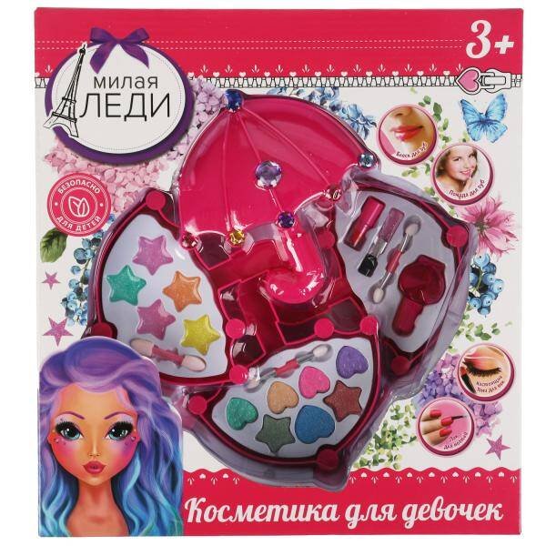 Косметика для девочек тени, лак для ногтей, короб МИЛАЯ ЛЕДИ в кор.2*12шт